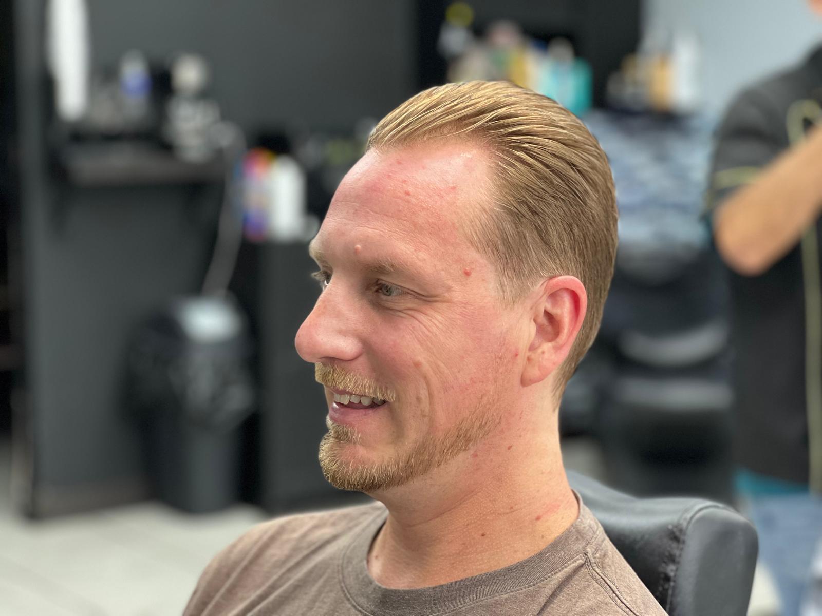 Skin fade and beard trim at Fadi's Barbershop Palace Westland Michigan